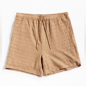 Pacsun Men’s Brown Textured Shorts NEW Size XL Elastic Waist Casual Streetwear